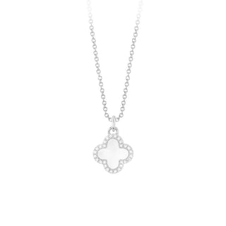 14KW SMALL PEARL CLOVER PENDANT