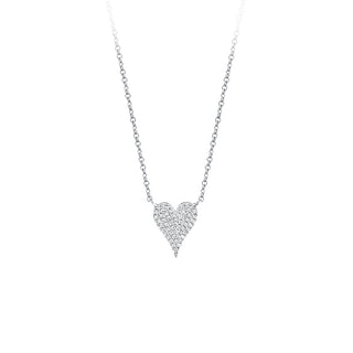 SMALL PAVE HEART NECKLACE