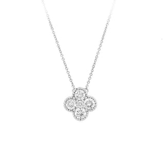 14KW 1CT CLOVER NECKLACE