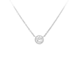 14KW 1CT SOLITAIRE NECKLACE