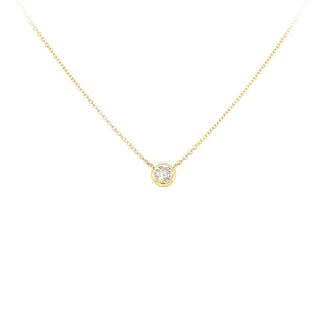 14KY 1/4CT SOLITAIRE NECKLACE