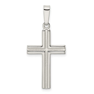 SS 29X13MM POLISHED CROSS WITH