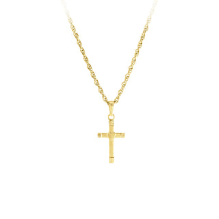 14KY SMALL CROSS WITH HEART