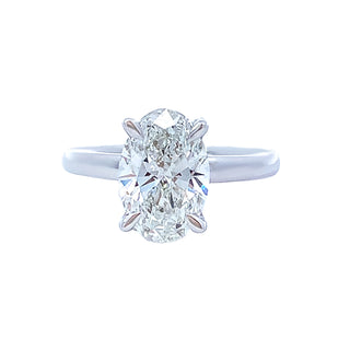 3ct Lab oval solitaire ring
