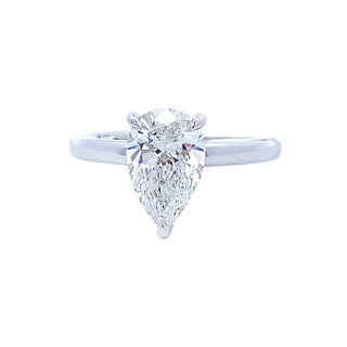 2ct pear Lab-Grown solitaire
