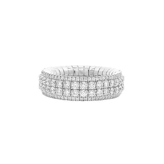 3-row diamond ring