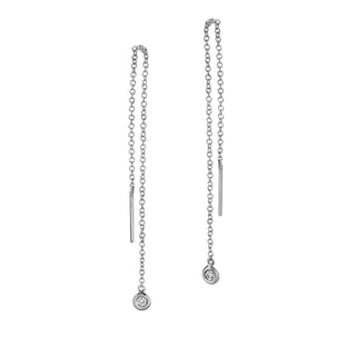 Diamond threader earrings