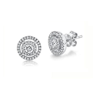 Diamond halo studs