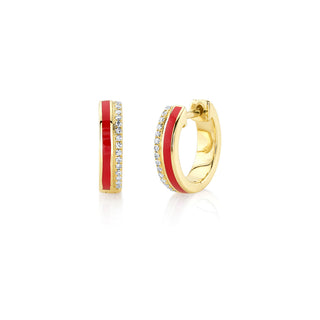 Red enamel hoops