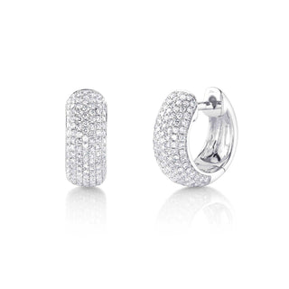 Chubby pave hoops