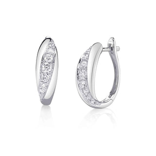 Curvy diamond hoops