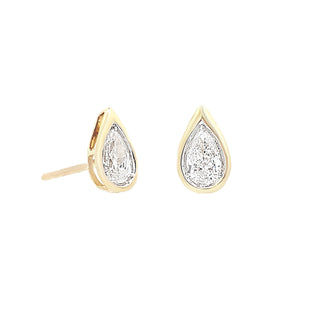 Pear diamond studs