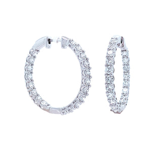 3ct Lab diamond hoops