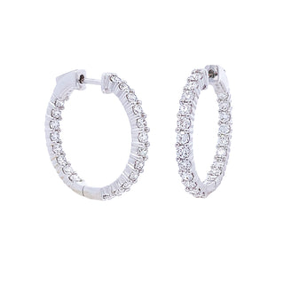 2ct LG diamond hoops