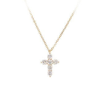 14KY SMALL DIAMOND CROSS