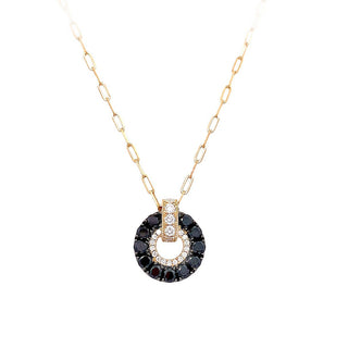 Black circle pendant