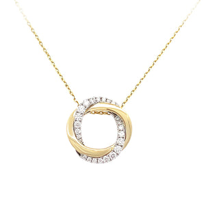 Diamond knot necklace