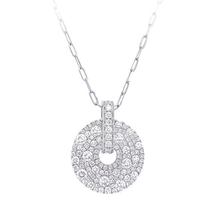 Pave disc pendant