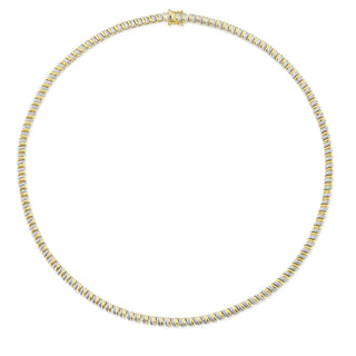 Striped diamond necklace