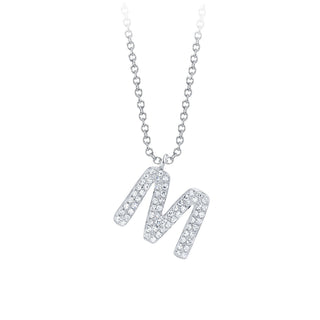 Diamond "M" pendant