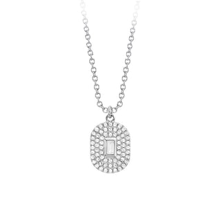 Pave tag pendant