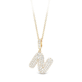 Puffy pave "N"