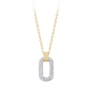 Pave oval pendant