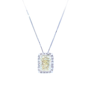 Yellow diamond pendant