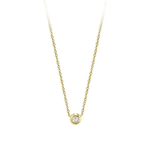 TINY DIAMOND SOLITAIRE NECKLACE