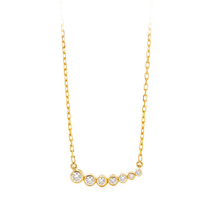 Diamond "crescent" necklace