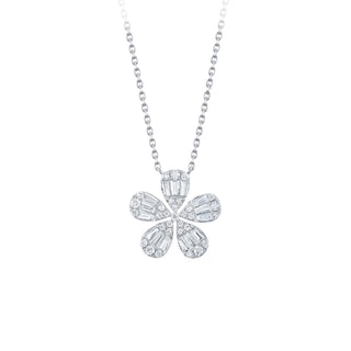 Diamond flower necklace