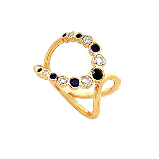 Sapphire 18k loop ring