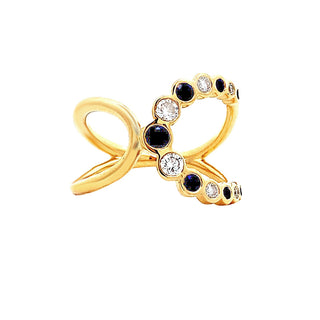 Sapphire 18k loop ring