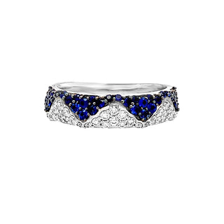 Sapphire zig zag band