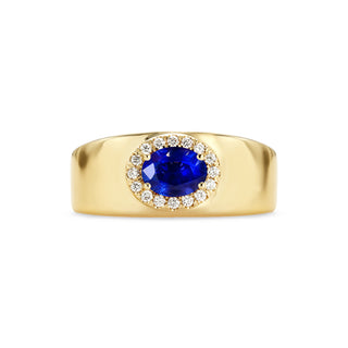Tapered sapphire ring