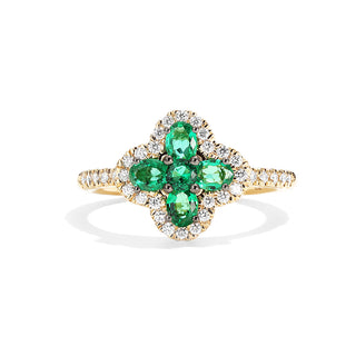 Emerald Clover ring
