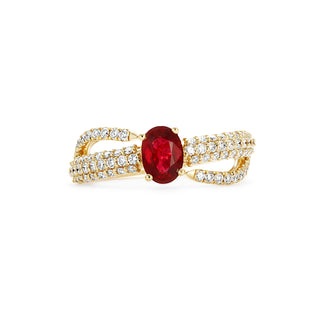 Ruby crossover ring