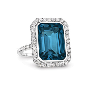 Blue topaz ring