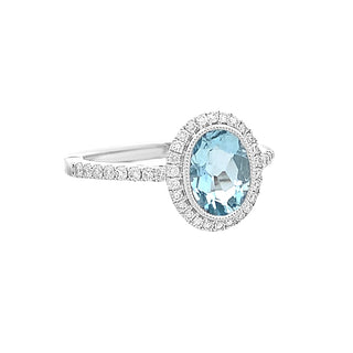 Aqua halo ring