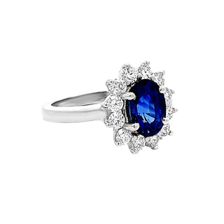 Sapphire halo ring