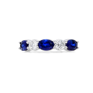 Oval sapphire band