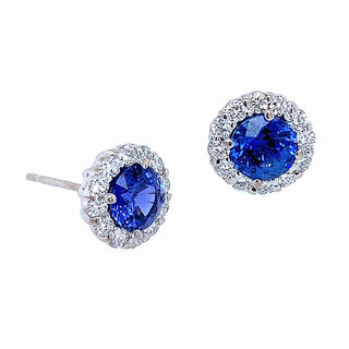 Sapphire halo studs