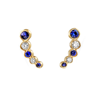 Sapphire "Bubbly" studs