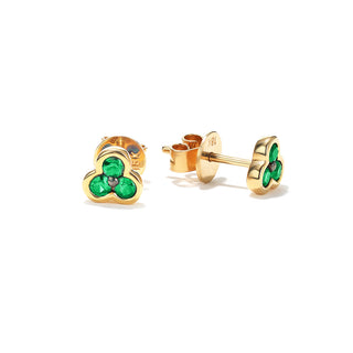 Emerald "Trinity" studs
