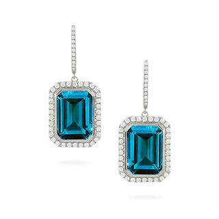 Blue topaz drops