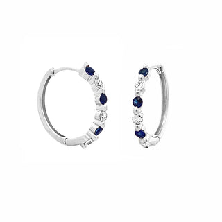 Sapphire hoops