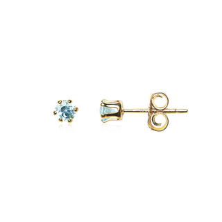 Blue topaz studs