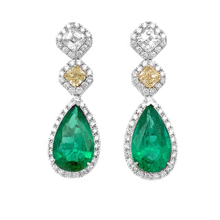 Fine emerald drops