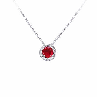 Ruby Halo Pendant