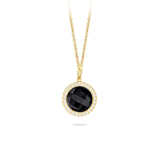 Doves onyx pendant